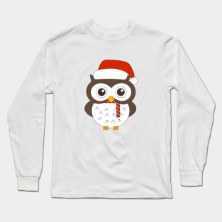 Christmas Mr. Owl Digital Art | Christmas Special | illusima Long Sleeve T-Shirt